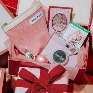 인스탁스 미니에보 EVO 핑크 젠틀로즈 즉석카메라 홀리데이 에디션