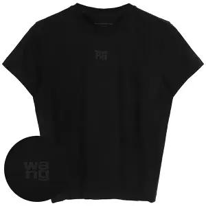 알렉산더왕 25SS 블랙 슈렁크 티셔츠 4CC3241521 001