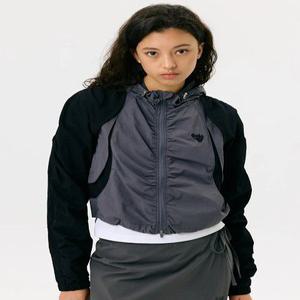 [GOLA] W ATHLETIC BOLERO WOVEN JAKET [CHARCOAL]