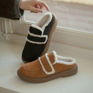 SOVO 시너스 털안감 블로퍼 뮬 슬리퍼 3cm