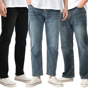 [28-42] 신상 남자 청바지/테이퍼드/일자/와이드/빅사이즈/9부/10부/스판/바지/블랙진