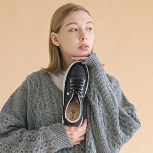 게일 베이직 주얼리 밴딩 스니커즈 4cm 키높이 쿠션 데일리 슬립온