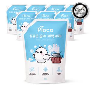 프로코 9종효소 베이비파우더 유아 세탁세제 1300ml 4+4 (8개입)