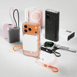 디버스1+1 대용량 20,000mAh 맥세이프 일체형 고속충전 보조배터리 외 유무선 초고속