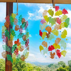 가을 낙엽 EVA 스탬프 썬캐처 만들기 DIY 키트 / 미술놀이 가을단풍 메이플 풍경 계절