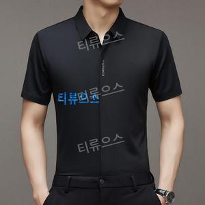 1+1 남성 반팔 셔츠 40-90kg 프리미엄 실크 루즈핏 다기능 스 남자실크셔