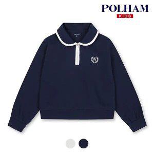 [폴햄키즈] 시그니처 여아 더블니트 카라 아노락 맨투맨_PKD3TR2030