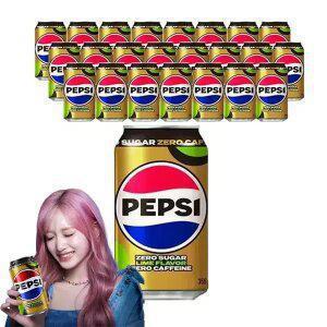 [T감사제] 펩시콜라 제로슈거 라임향 제로카페인 355ml, 24개