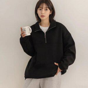 [엘리시아] 30% 12월 특가 [MADE] 오클 데일리 기모 반집업 맨투맨 T