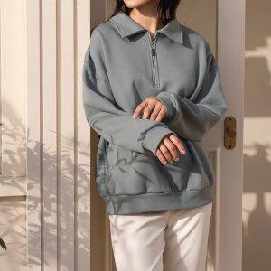 [엘리시아] 30% 12월 특가 [MADE] 마지 반집업 기모 맨투맨 T