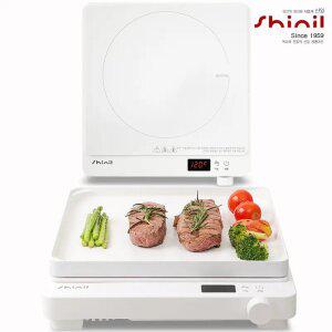 신일 1구 인덕션 전기레인지 전용그릴 세트 2 IN 1구성 급속발열 빠른조리 초강력 슬림