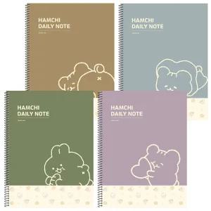 포포팬시 햄치 데일리 스프링 줄 노트 B5 캠퍼스 필기 연습장