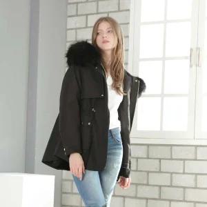 04천연라쿤후드털야상코트