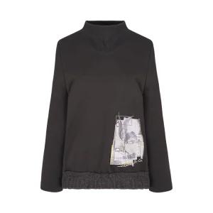 [크로커다일레이디] 크로커다일레이디 브이넥 스타일 네크 포인트 목 폴라티셔츠CLCWTS108