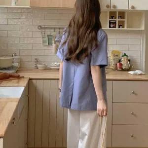 [라일리여성의류] Rly 여름 린넨 반팔자켓 가벼운 데일리 아우터 코디템