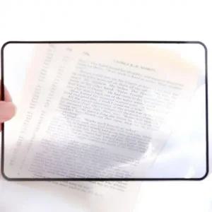 가벼운 독서 카드형 사각 대형 확대경 180x 200mm 휴대용 명함 소형 사각형