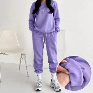 [비비드글램]피키 기모 트레이닝 세트 4color [맨투맨+바지] 겨울조거 티셔츠 셋업