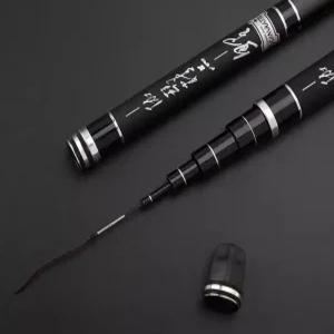 간지블랙 카본 낚시대 텔레스코픽 구조 민물 전천후 대물대 고탄성 로드 초경량 낚시로드