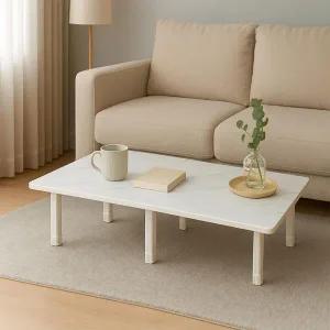 [아트박스]/가구느낌 미테이블 900x600 라운드 접이식 사각 마블 테이블