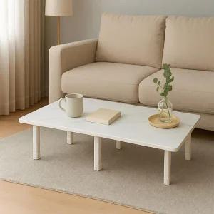 아트박스/가구느낌 미테이블 900x600 라운드 접이식 사각 마블 테이블