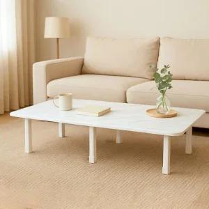 아트박스 가구느낌 미테이블 1200x800 라운드 접이식 사각 마블 테이블