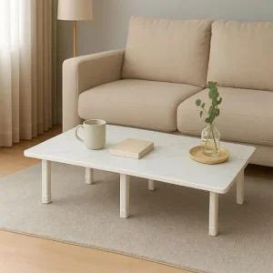 아트박스 가구느낌 미테이블 900x600 라운드 접이식 사각 마블 테이블