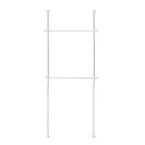 퀸마루 천장 기둥식 옷걸이 행거 25파이 2단 화이트