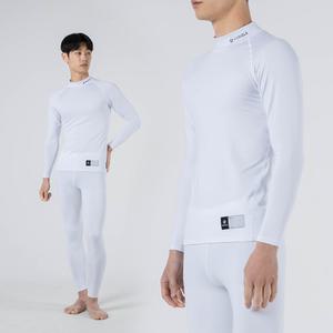 화이트 유소년 남성 축구 야구 사계절용 기능성 스포츠 이너웨어 언더레이어 긴팔 티셔츠 컴프레션 언더티