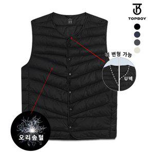 [탑보이] W-1044 남녀공용 오리털 넥변형 패딩조끼 (SUH014)