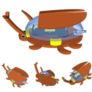 장수풍뎅이 진동로봇 만들기 (1인용) 무게중심 파동 에너지 관찰 학습 EVA 조립 키트