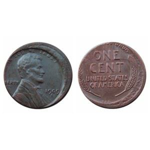 기념 주화 코인 미국 오류 링컨 오프 센터 스탬핑 페니 구리 기념 동전