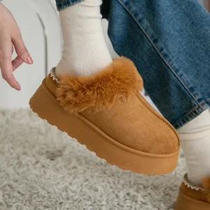 밤송이 통굽 털슬리퍼(4cm)