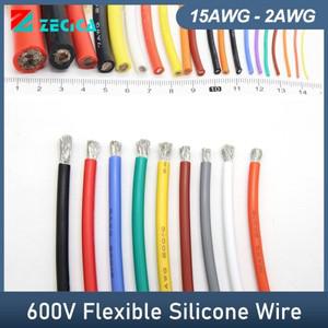 1/3M 호환 내열 실리콘 전선 15 14 13 12 11 10 9 8 7 6 4 2AWG 자동차 배터리 절연 오디오 전원 배선