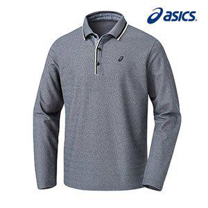 [아식스] 긴팔티셔츠 그레이 카라티셔츠