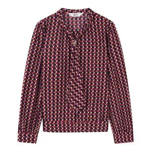 [롯데백화점]베스띠벨리 체인패턴리본블라우스_BJBAI2415