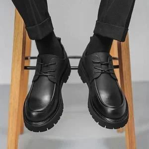 남성 블랙 닥터마틴 더비슈즈 통굽 로퍼 캐주얼화