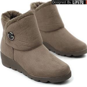 리비티신상 스웨이드 방한화 앵글부츠 롱부츠 포근한 털단화 단추포인트 4cm굽 A105 50종택일