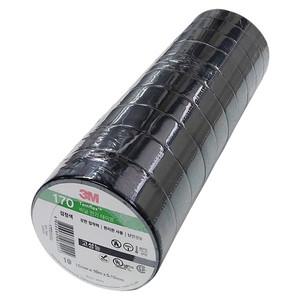 3M 170 고성능 전기절연 테이프 검정색 19mm x 10M 10개입