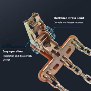 운전 안전 자동차 타이어 스노우 체인 미끄럼 방지 두꺼운 스테인레스 스틸 금속