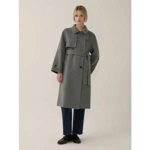 [리스트][겨울]울 플랩 하이넥 핸드메이드 롱 코트[35575374]