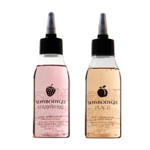 [9900원샵] 원+원! 센스바디젤 피치100ml+스트로베리 100ml 수용성 마사지젤 바디 오일 슬리밍