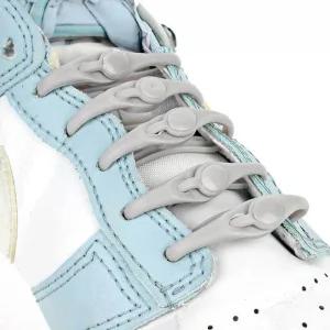 [룽스]끈 회색신발끈 그레이 실리콘 매듭없는