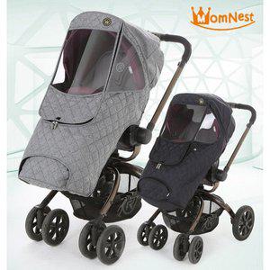 [맘네스트][맘네스트 리안 스핀 전용 유모차 방한커버-블루블랙] 방풍커버 보낭커버 유모차용품