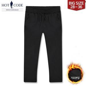 [28-36] 겨울 남자 기모 융털 밴딩 히터 팬츠 스판 블랙 행사 HC7777