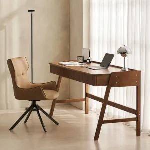 잉글랜더 바움 고무나무 원목 템바보드 책상 테이블 1400