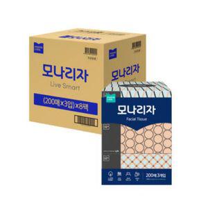 모나리자 아로마향 200매 3입 8개 총24입 1박스 향기나는 퍼퓸 각티슈 미용티슈