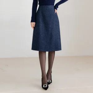 [시크라인] (~XXL까지) 아솔라 펄 트위드 A라인 스커트 겨울 하객룩 오피스룩 모임룩 격식룩 연말룩 빅사이즈