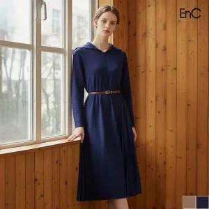 [ENC] 사이드배색 세일러카라 니트원피스 (ENOK13941B)