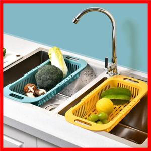 심플한 개폐식 싱크대 컷아웃 배수 바구니 두꺼운 내구성 주방 다기능 과일 및 야채 세척 바구니 1PC 신제