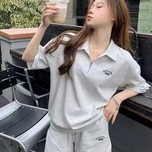 [골드스마일]세트 반팔 스타일리시한 여성츄리닝 여자반팔 여